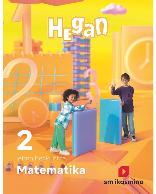 Matematika. Lehen Hezkuntza 2. Hegan (Tapa blanda) 1