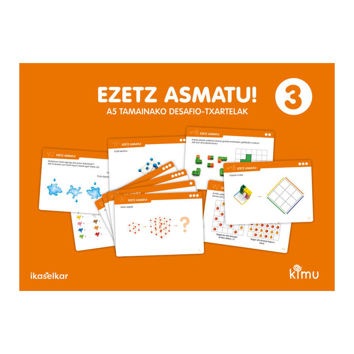 Kimu LH 3. Matematika. Ezetz asmatu! Desafio-txartelak