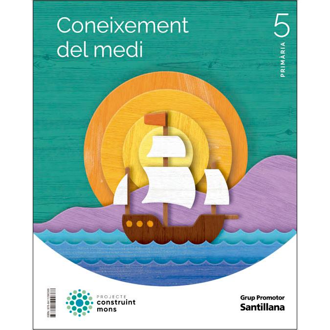 Portada de CONEIXEMENT DEL MEDI 5 PRIMARIA CONSTRUINT MONS (Tapa blanda).