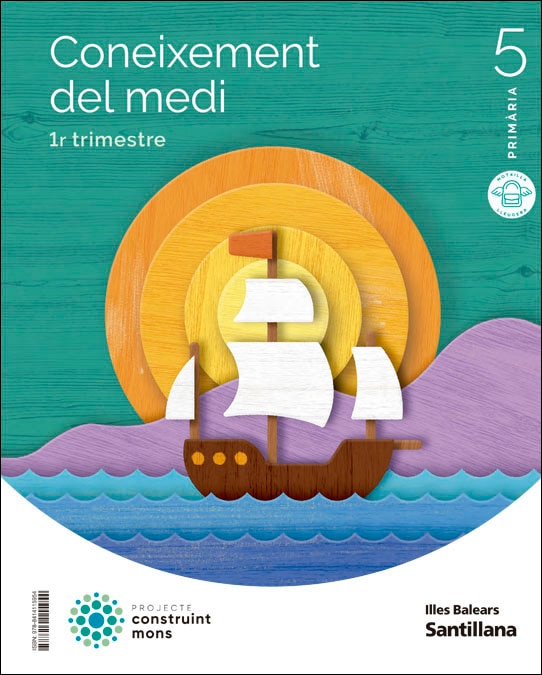 Portada de CONEIXEMENT DEL MEDI 5 PRIMARIA CONSTRUINT MONS (Tapa blanda).