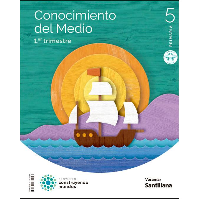 Portada de CONOCIMIENTO DEL MEDIO M LIGERA 5 PRIMARIA CONSTRUYENDO MUNDOS (Tapa blanda).