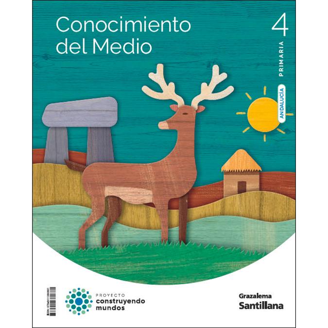 Portada de CONOCIMIENTO DEL MEDIO 4 PRIMARIA CONSTRUYENDO MUNDOS