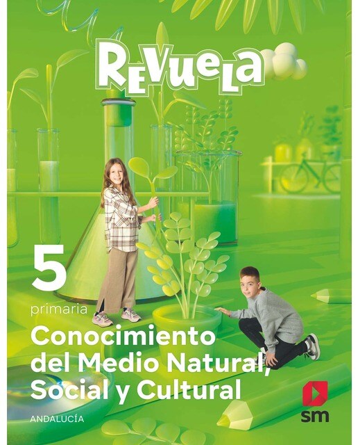 Portada de Conocimiento del Medio Natural, Social y Cultural. 5 Primaria. Revuela. Andalucía (Tapa blanda).
