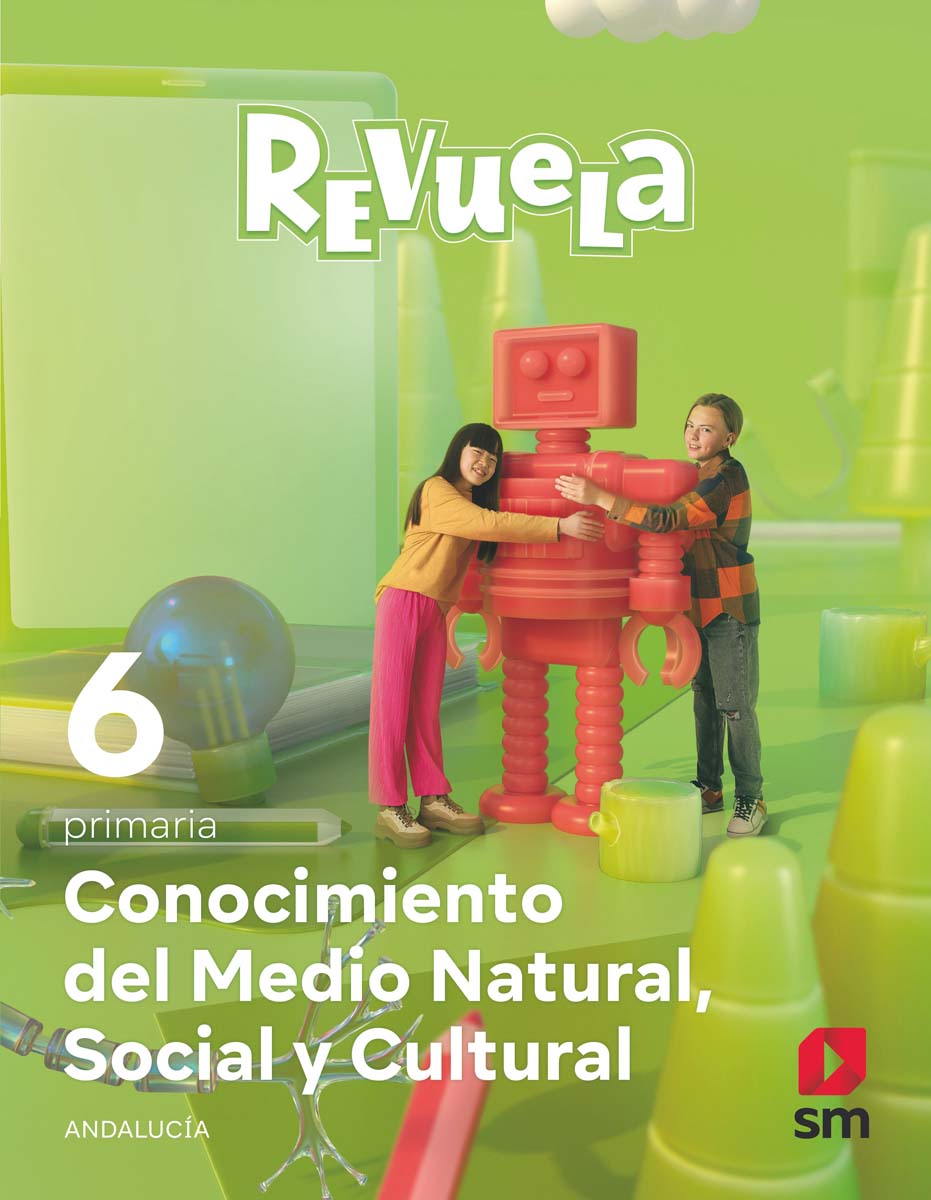 Portada de Conocimiento del Medio Natural, Social y Cultural. 6 Primaria. Revuela. Andalucía (Tapa blanda).