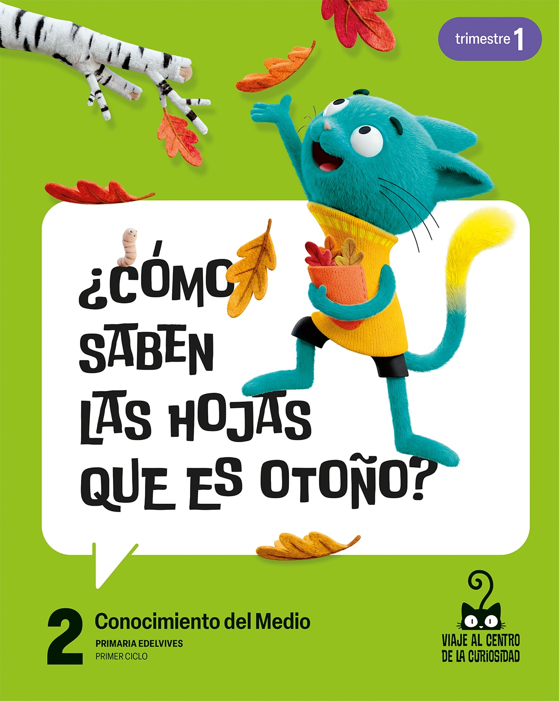 Portada de Proyecto: Viaje al centro de la curiosidad. Conocimiento del Medio 2. Trimestres