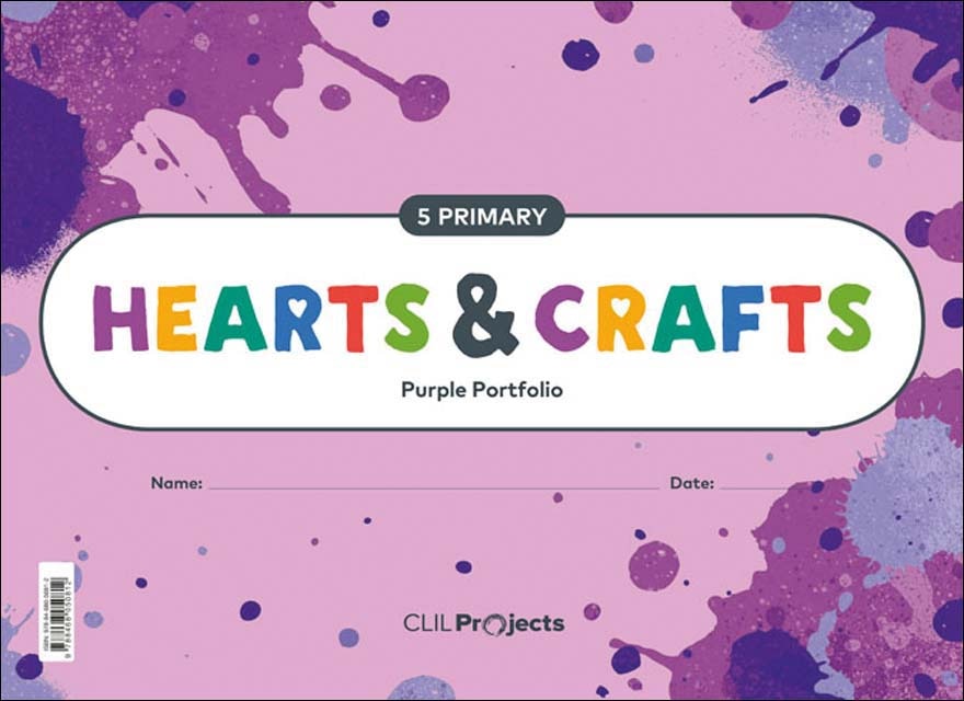 Portada de HEARTS & CRAFTS PURPLE NOTEBOOK I 5 PRIMARIA (Tapa blanda).