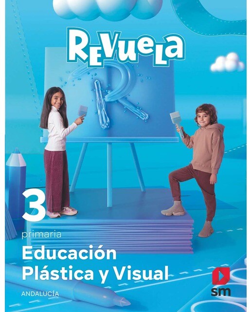 Portada de Educación Plástica y Visual. 3 Primaria. Revuela. Andalucía (Tapa blanda).