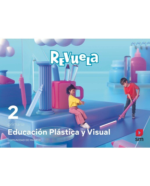 Portada de Educación Plástica y Visual. 2 Primaria. Revuela. Comunidad de Madrid (Tapa blanda).