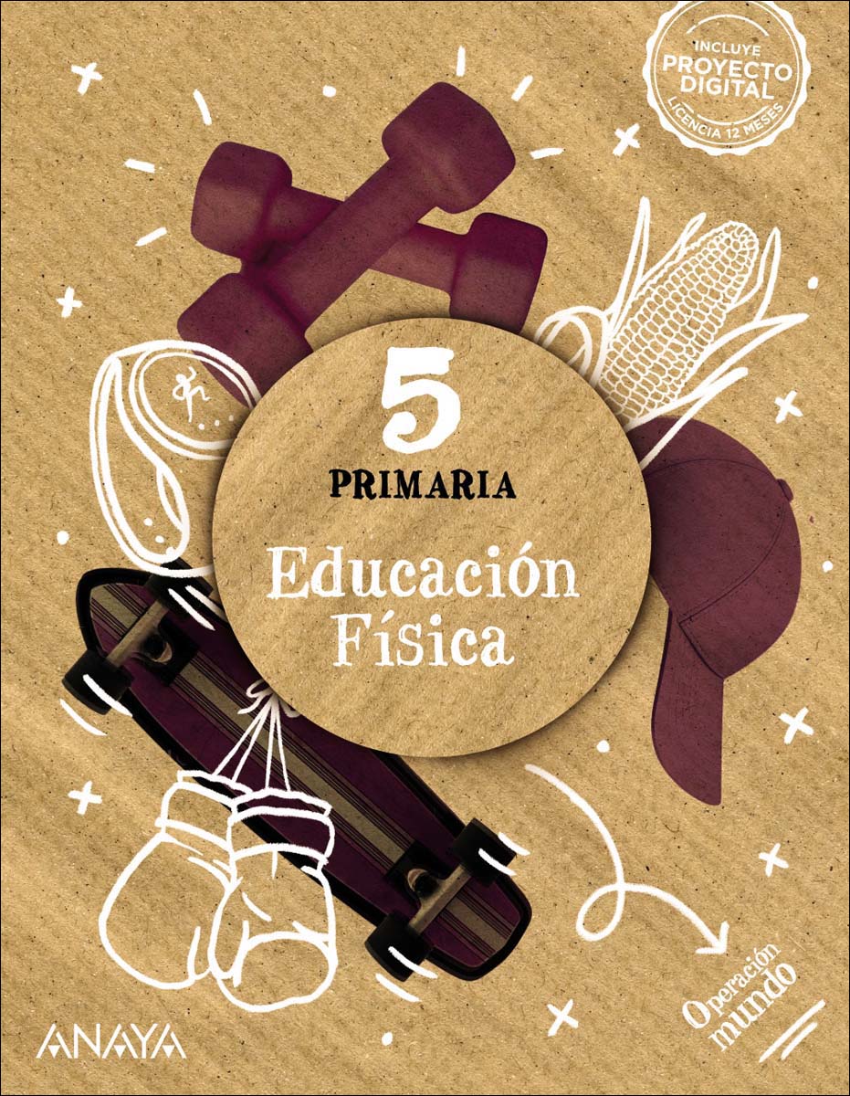Portada de Educación Física 5. (Tapa blanda).