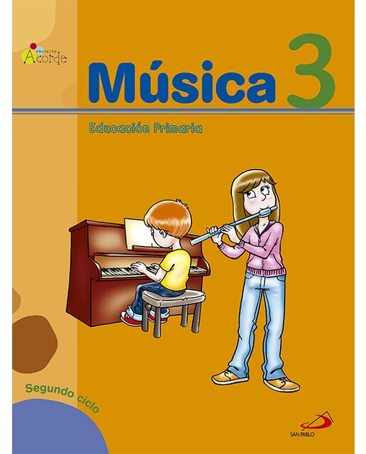 Portada de Música 3 - Proyecto Acorde - Libro del alumno: Educación Primaria. Segundo ciclo (Tapa blanda).