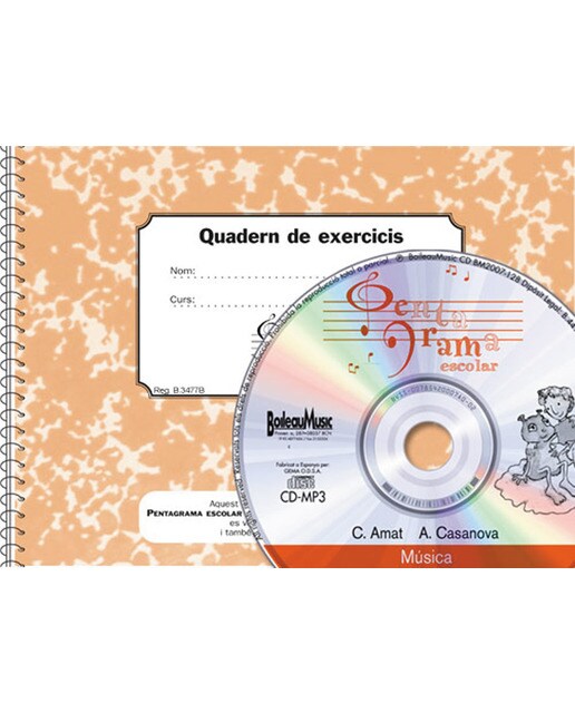 Portada de Pentagrama Escolar 4 - CD + Cuaderno de ejercicios - 9788480208253