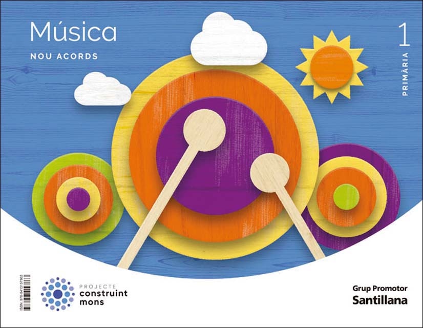 Portada de MUSICA NOU ACORDS 1 PRIMARIA CONSTRUINT MONS.