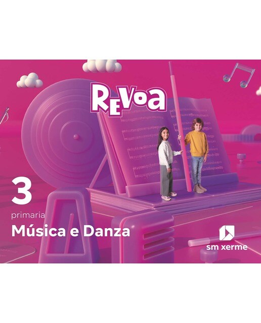 Portada de Música e Danza. 3 Primaria. Revoa
