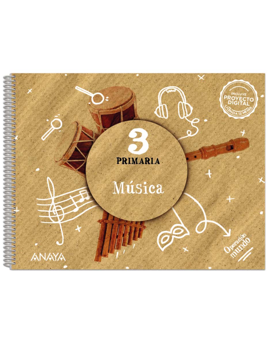 Portada de Música 3. (Tapa blanda).