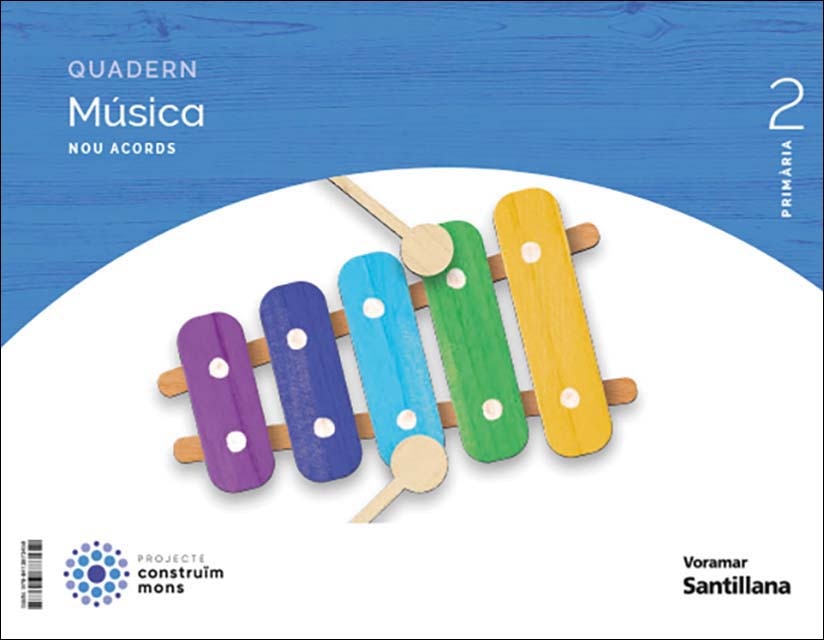 Portada de QUADERN MUSICA NOU ACORDS 2 PRIMARIA CONSTRUIM MONS (Tapa blanda).