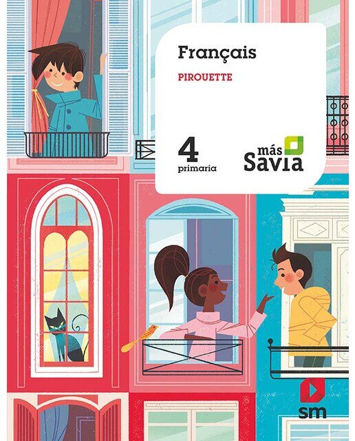 Portada de Francés Pirouette. 4 Primaria. Más Savia (Tapa blanda).