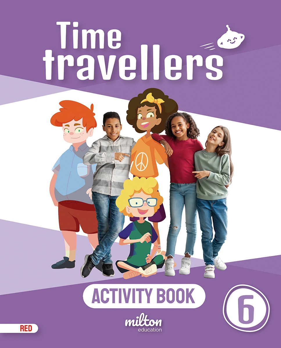 Portada de Time Travellers 6 Red Activity Book English 6 Primaria (Mur).