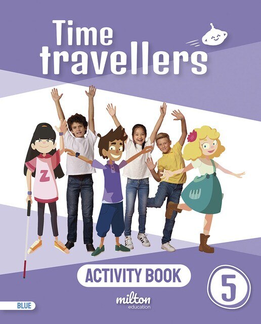 Portada de Time Travellers 5 Blue Activity Book English 5 Primaria (Mur).