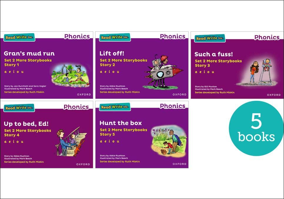 New Read Write Inc - Purple 2 More Storybook Mixed Pack 5