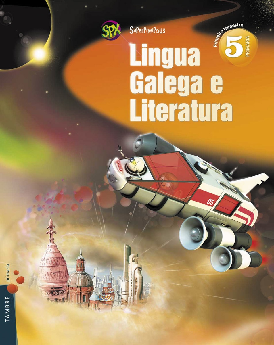 Portada de Lingua Galega e Litertura 5º Primaria (Tres Trimestres)+Na busca do tesoro: de Retintin (Tapa blanda).