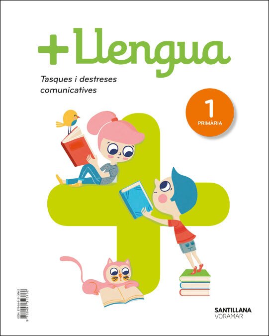 Portada de +LLENGUA SERIE PRACTICA TASQUES I DESTRESES COMUNICATIVES 1 PRIMARIA.