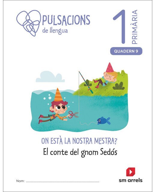 Portada de Llengua . 1 Primària. Pulsacions. Quaderns 1-9 (Tapa blanda).