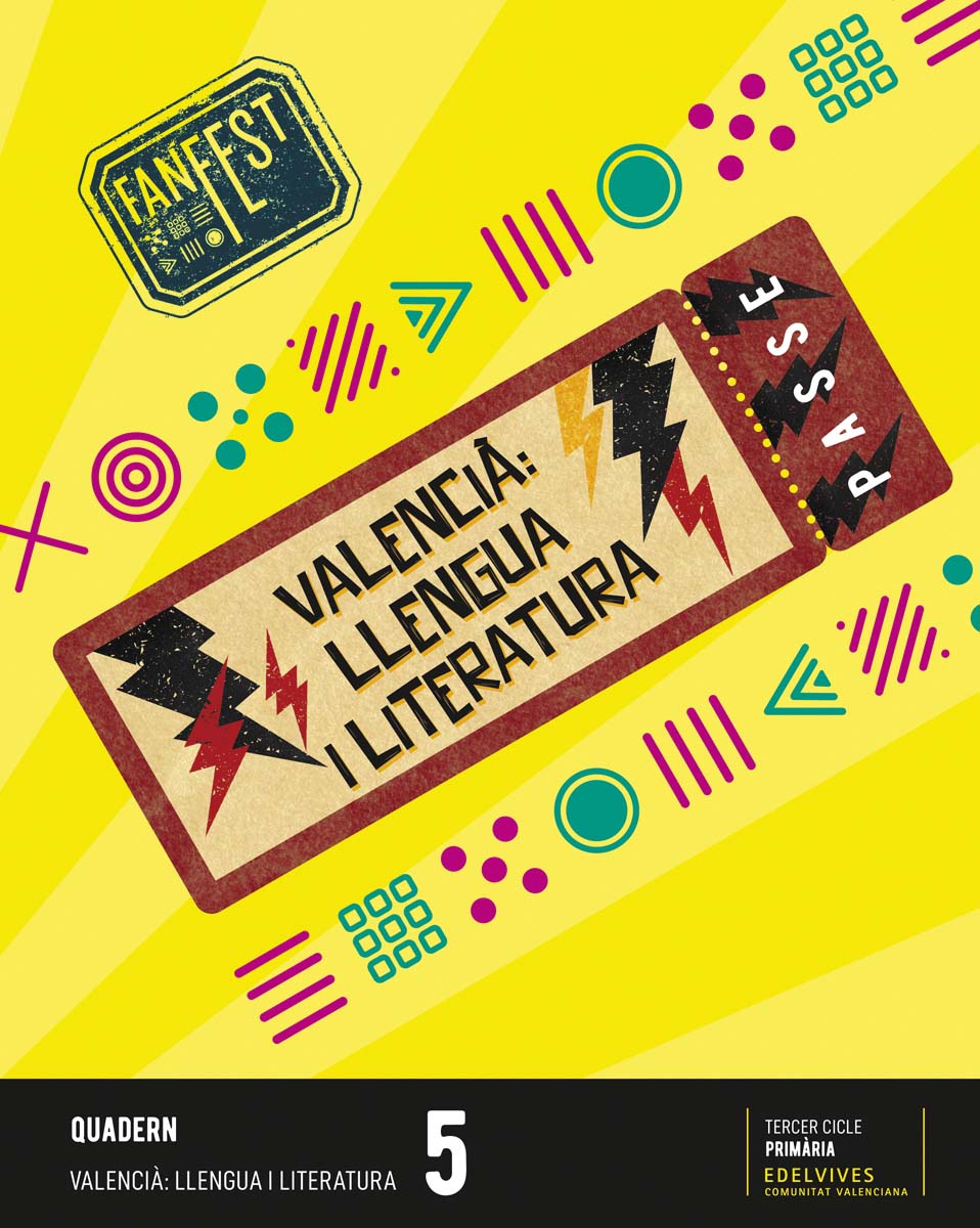 Portada de Projecte: FanFest. Valencià : Llengua i Literatura 5 - Quadern.
