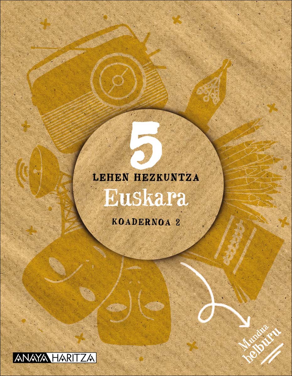 Portada de Euskara 5. Koadernoa 2. (Tapa blanda).