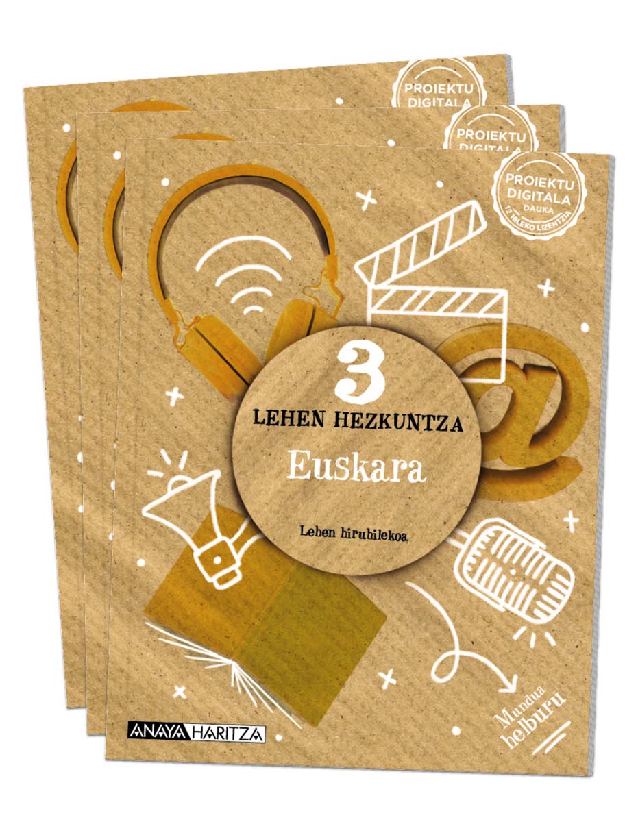 Portada de Euskara 3. (Tapa blanda).