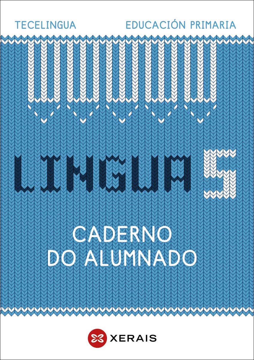 Portada de Lingua 5. Educación Primaria. Caderno do alumnado. Proxecto Tecelingua. (Tapa blanda).