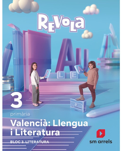 Portada de Llengua i Literatura. Bloc 3 Literatura. 3 Primaria. Revola. Arrels (Tapa blanda).