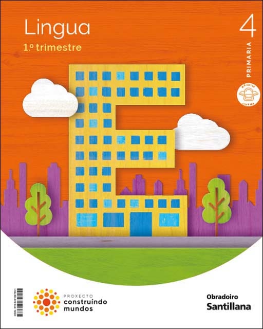 LINGUA MOCHILA LIGERA 4 PRIMARIA CONSTRUINDO MUNDOS (Tapa blanda) 1