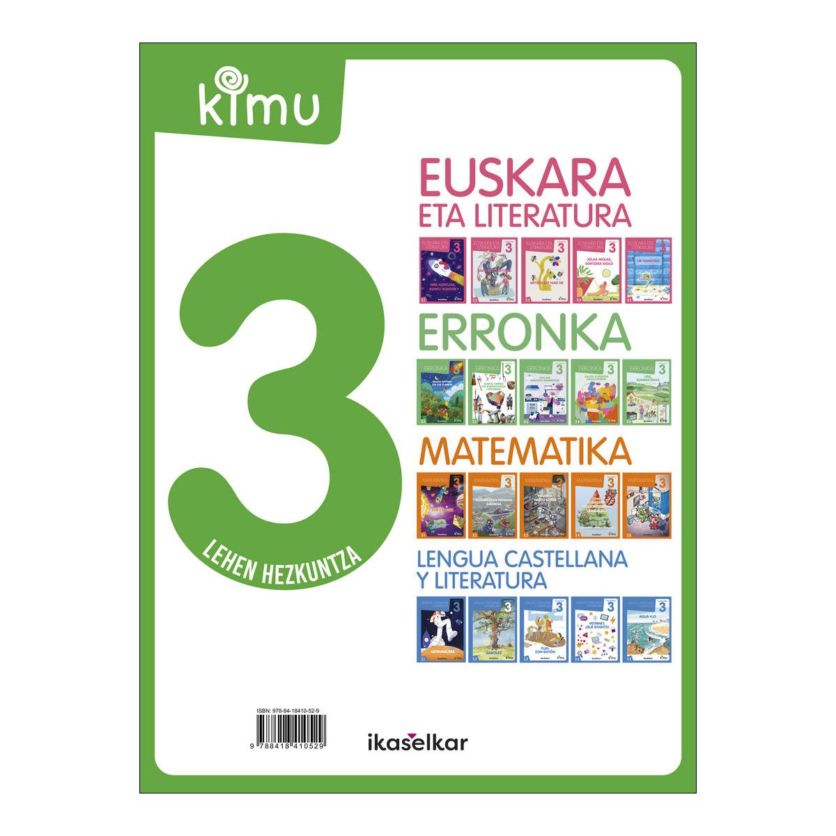 Imagen 0 de Kimu LH 3. Pack (Euskara+Lengua+Erronka+Mate)