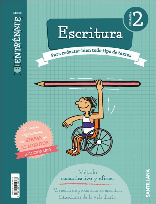 Portada de CUADERNO ESCRITURA SERIE ENTRENATE 2 PRIMARIA.