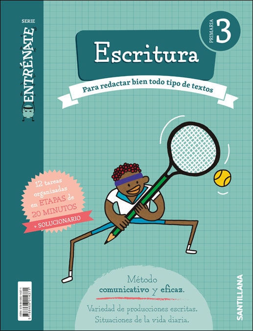 Portada de CUADERNO ESCRITURA SERIE ENTRENATE 3 PRIMARIA.