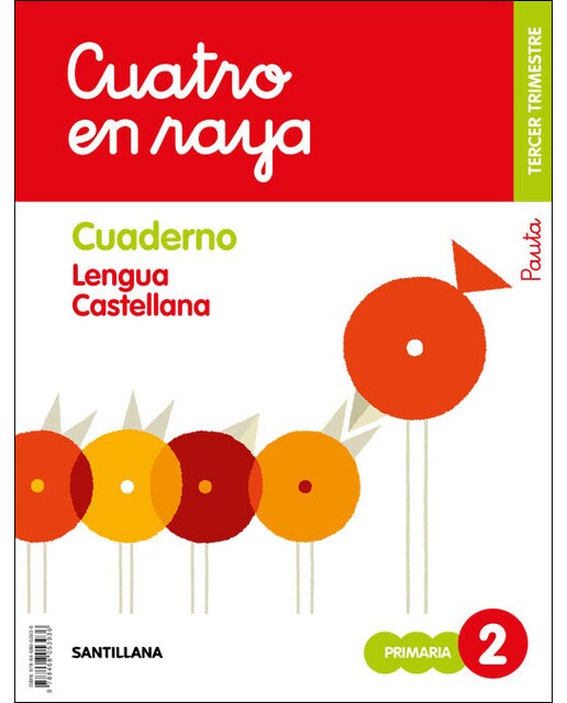 GLOBALIZADO CUATRO EN RAYA CUADERNO LENGUA PAUTA 2 PRIMARIA 3 TRIM (Tapa blanda) 1