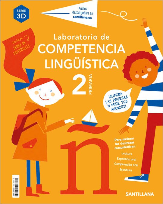 Portada de LABORATORIO DE COMPETENCIA LINGUISTICA SERIE 3D 2 PRIMARIA.