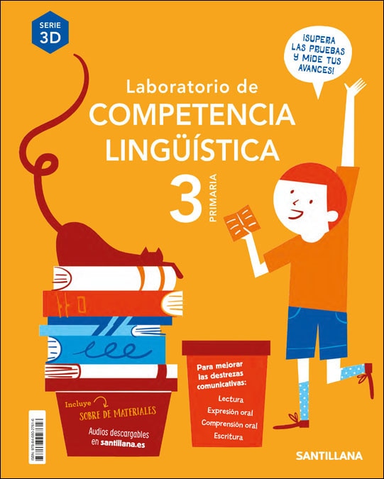 Portada de LABORATORIO DE COMPETENCIA LINGÜÍSTICA 3D 3 PRIMARIA.