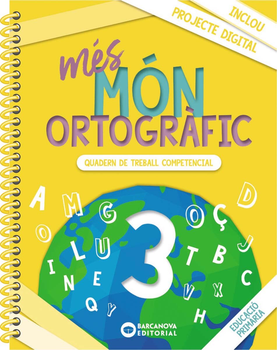 Portada de més Món ortogràfic 3: Quadern de treball de Competències bàsiques.
