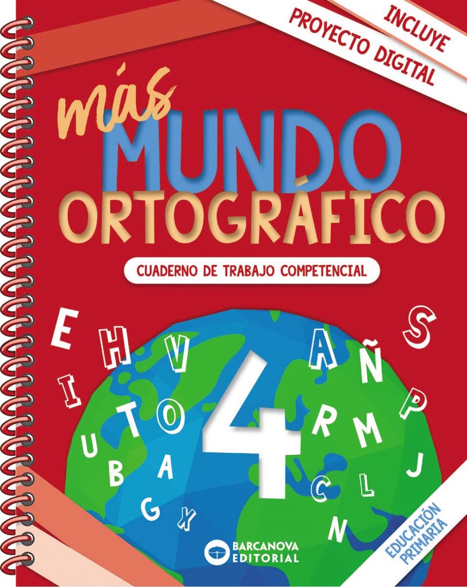 Portada de más Mundo ortográfico 4: Cuaderno de trabajo de Competencias básicas.