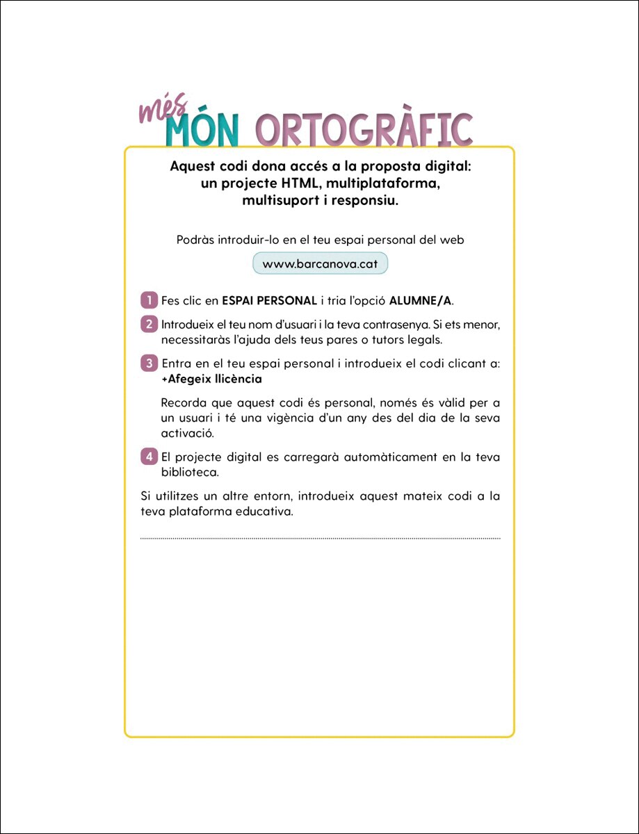 Portada de més Món ortogràfic 5: Quadern de treball de Competències bàsiques.