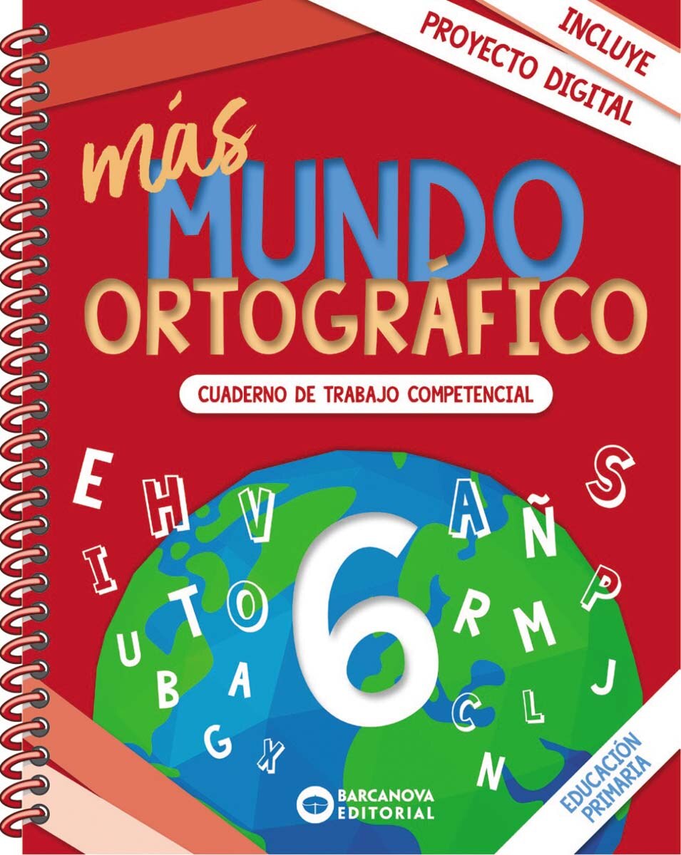 Portada de más Mundo ortográfico 6: Cuaderno de trabajo de Competencias básicas.