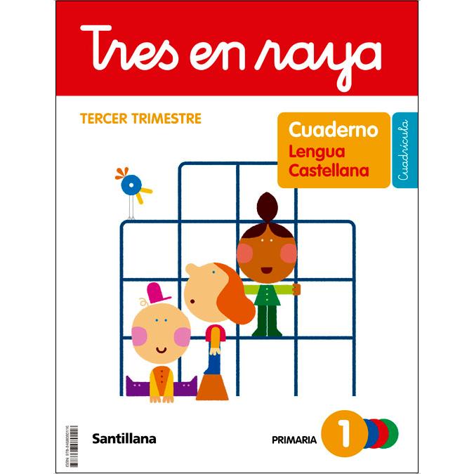 TRES EN RAYA CUADERNO LENGUA CUADRICULA 1 PRIMARIA 3 TRIM (Tapa blanda) 1