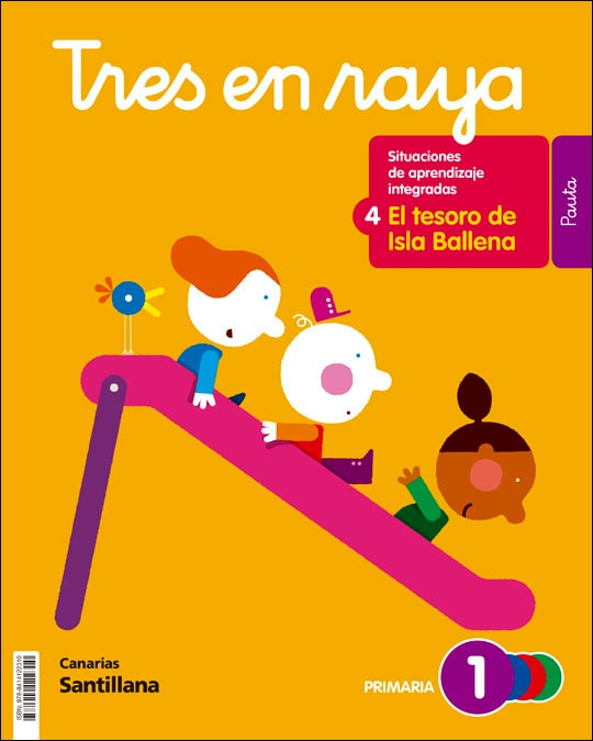 Portada de TRES EN RAYA PAUTA CANARIAS1 PRIMARIA 2 TRIM (Tapa blanda).