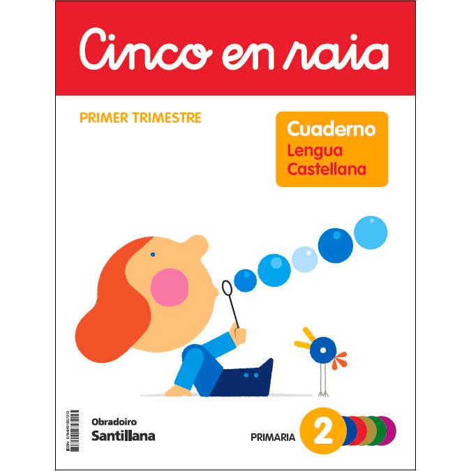 CINCO EN RAIA CADERNO LINGUA PAUTA 2 PRIMARIA 1 TRIM  (Tapa blanda) 1