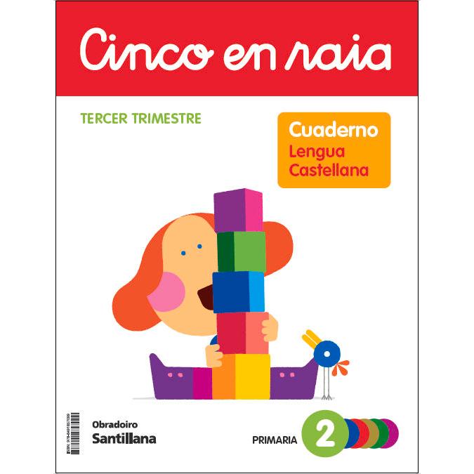 CINCO EN RAIA CADERNO LINGUA PAUTA 2 PRIMARIA 3 TRIM  (Tapa blanda) 1