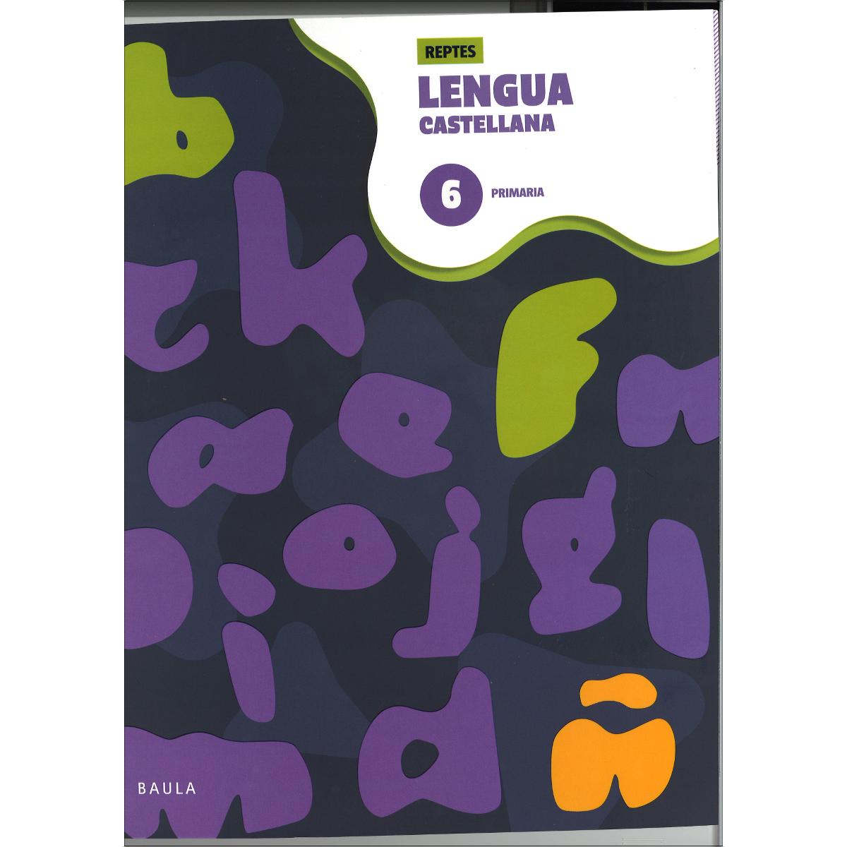 Portada de Cuaderno de Lengua castellana 6 Primaria - Reptes (Tapa blanda).