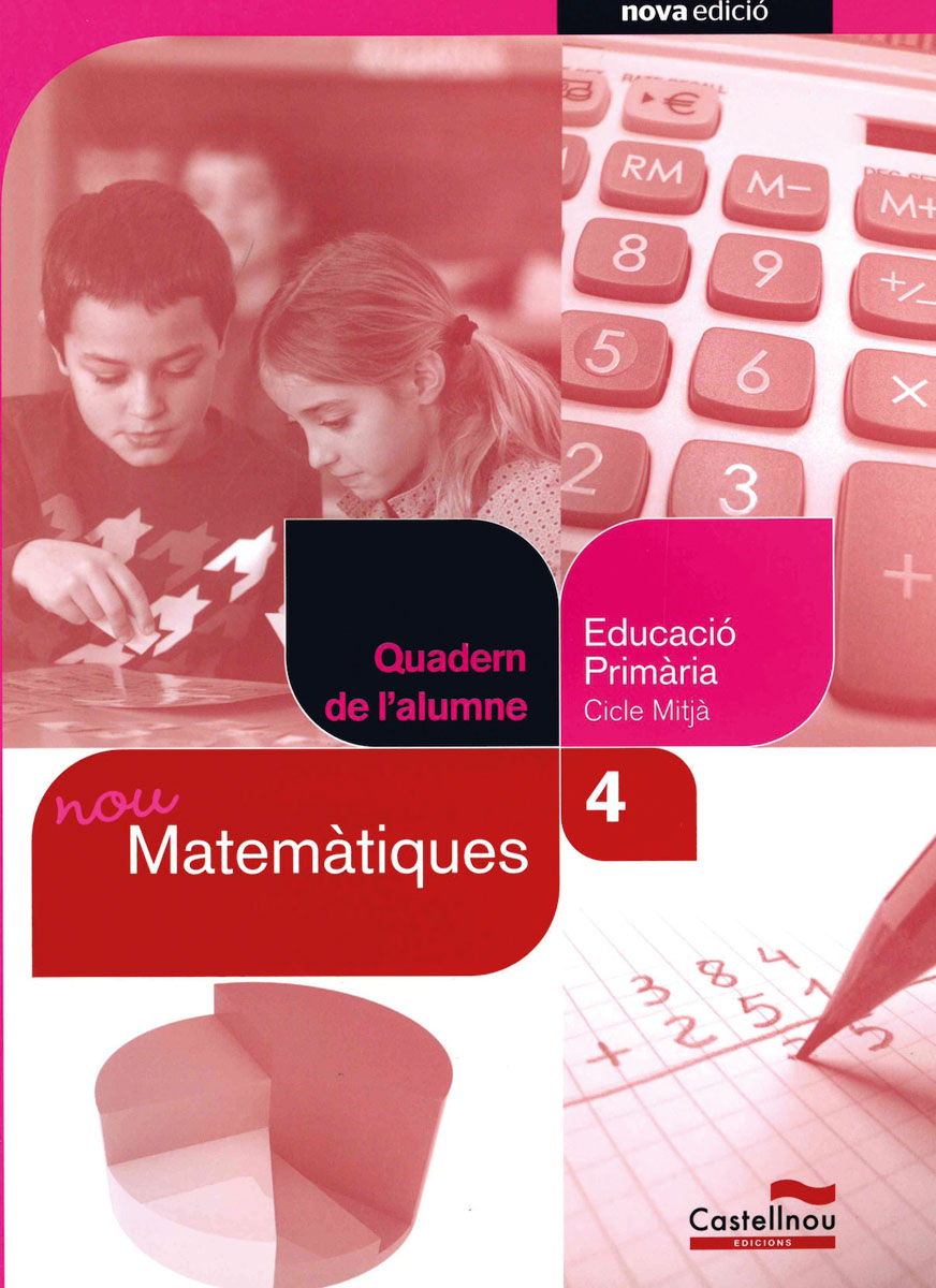 Portada de Nou Matemàtiques 4t. Quadern de l'alumne (Projecte Salvem la Balena Blanca) (Tapa blanda).