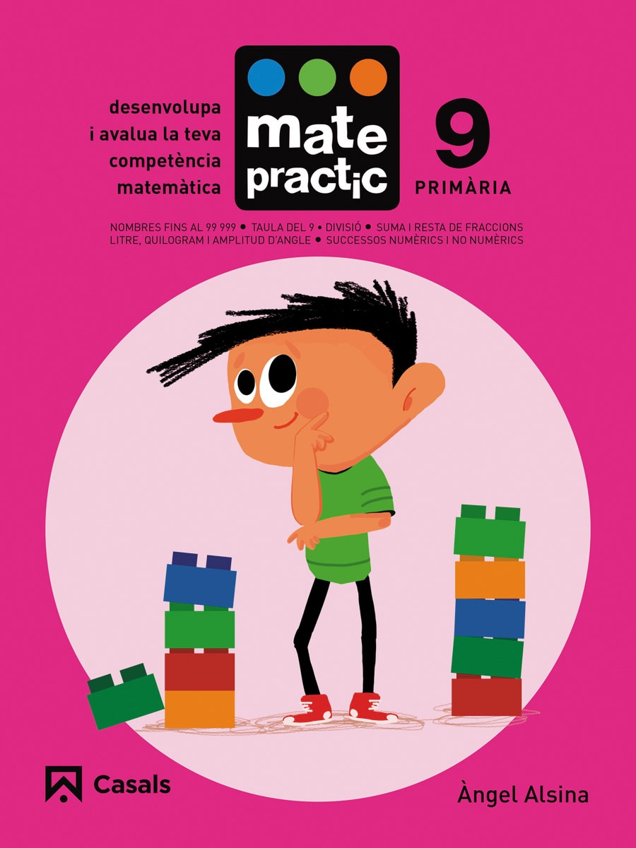 Portada de Quadern Matepractic 9 Primària.