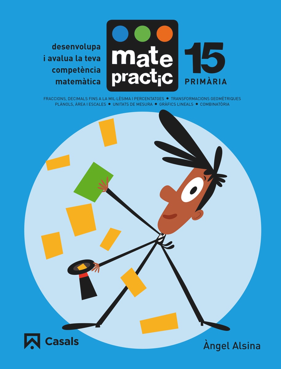 Portada de Quadern Matepractic 15 Primària.